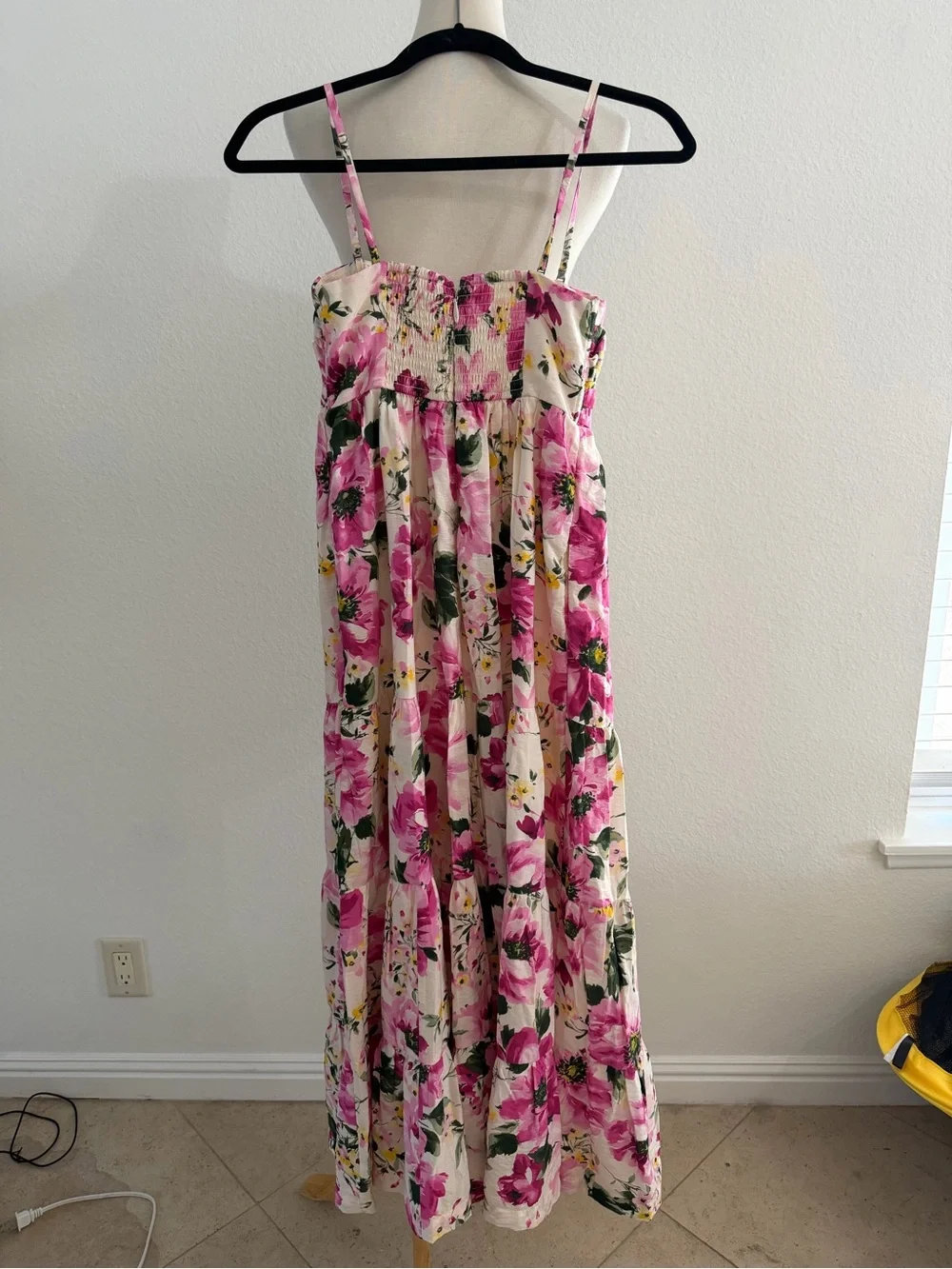 NWT Abercrombie & Fitch Pink Floral Maxi Dress Cottagecore Garden Sundress